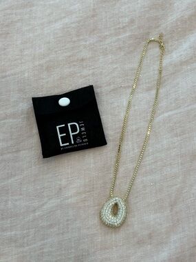 EP jewels iced jumbo letter necklace